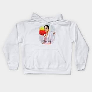 Khum Sam  lady boss painting Kids Hoodie